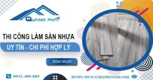 Chi phí thi công làm sàn nhựa tại Bình Chánh -【Chỉ Từ 165K/m²】